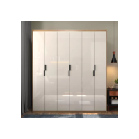 Guarda-roupa Roupeiro Casal 6 Portas 2 Gavetas Madeirado E Off White - Espaço Amplo E Estilo Moderno