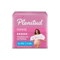 Plenitud Active Mulher - Roupa Íntima, Tamanho G/XG, 8 unidades