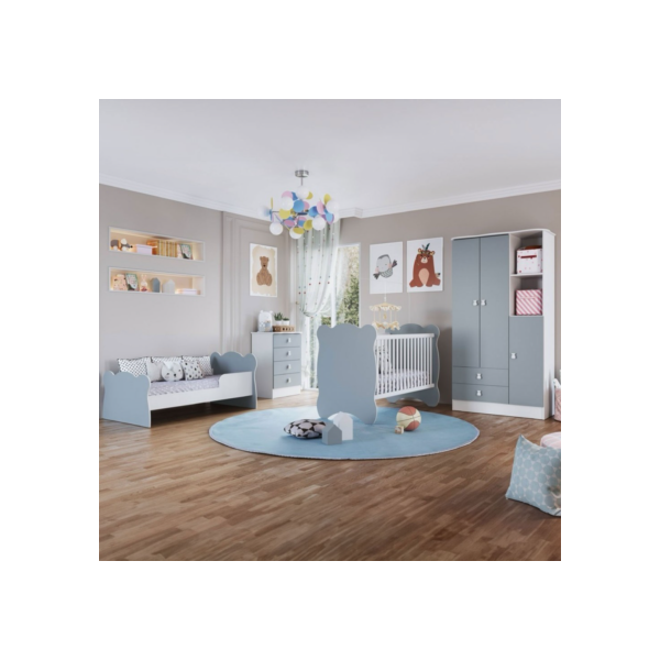 Quarto de Bebê Completo Bambino 3 Portas 6 Gavetas