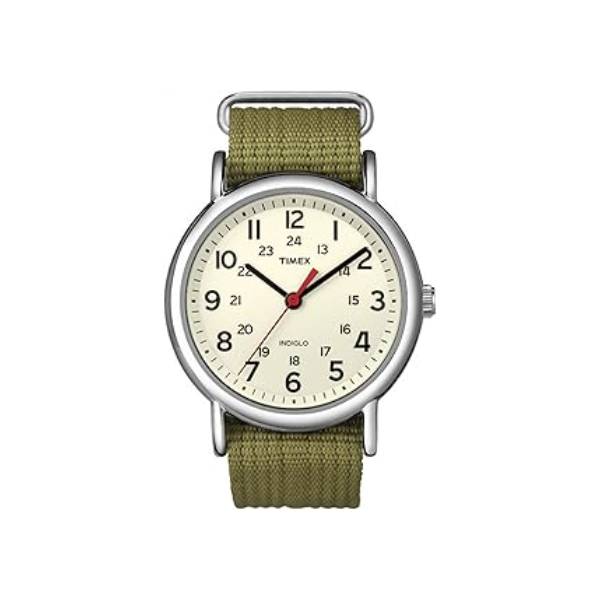Timex Men's Weekender T2N651 White Nylon Analog Quartz Fashion Watch