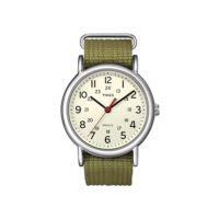 Timex Men's Weekender T2N651 White Nylon Analog Quartz Fashion Watch
