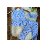 Kit Conjunto Legging Bebe Infantil + Tiara 6 meses a 2 anos
