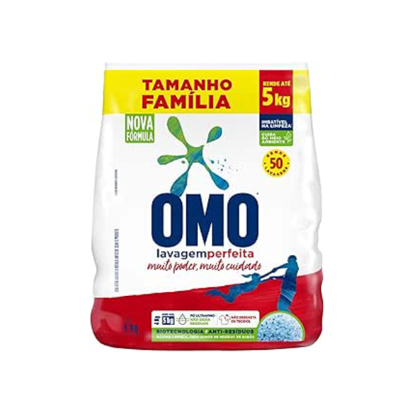 OMO Sabão Em Pó Lavagem Perfeita Pacote Família - 4 Kg