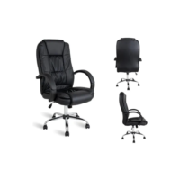 Cadeira De Escritório Presidente Gamer Ergonômica Premium Cor Preto Material Do Estofamento Couro Sintético