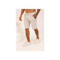 Bermuda Alfaiataria Sarja Masculino Social Slim Com Elastano