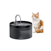Fonte Bebedouro de Água para Gatos e Cães - Fontes de Água para Pets, Bebedouro para Animais de Estimação - 2L de Capacidade - Preto