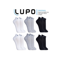Kit 6 Pares Meias Lupo Soquete Cano Curto Baixo Algodão Meia Masculino Feminina Original