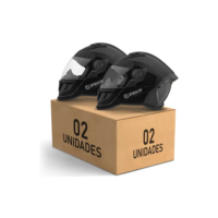 Kit 2 Capacete Pro Tork Stealth Solid Viseira Cristal Moto