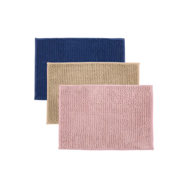 Kit 3 Tapetes De Banheiro Microfibra Bolinha Macio Seca Pés