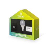 Kit Casa Conectada Positivo Casa Inteligente, 3 Itens (1x Smart Controle Universal, 1x Smart Plug Wi-Fi, 1x Smart Lâmpada Wi-Fi), Bivolt, Compatível com Alexa e Google Assistente
