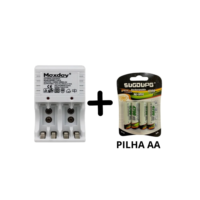 Kit Carregador De Pilhas E Pilhas Recarregáveis Para Aa 4700mah e Aaa 2700Mah