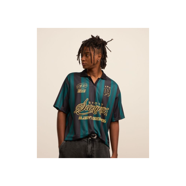 Camiseta Polo Sportcore com Estampa Sport Summer Verde/Preto
