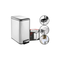 Lixeira Lixo Linea Sistema Soft Close 5 Litros Aço Inox