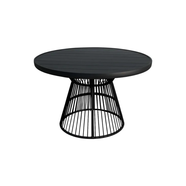 Mesa Moderna Laguna 120cm Alumínio Base Corda Náutica Luxo