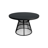 Mesa Moderna Laguna 120cm Alumínio Base Corda Náutica Luxo
