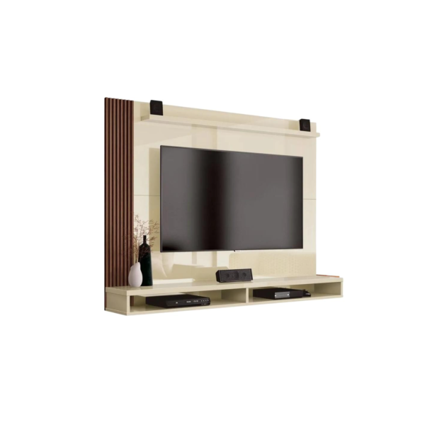 Painel Para Tv Até 50 Polegadas Dijon Ripado C/ Prateleira