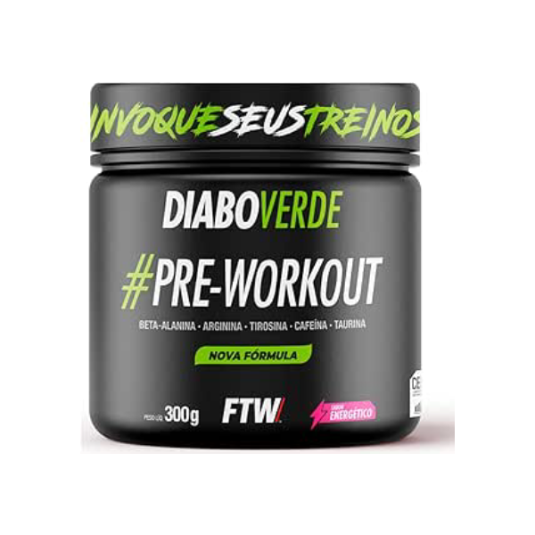 Pré Treino Diabo Verde Insano sabor Energético 300g - FTW