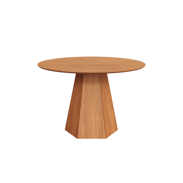 Mesa de Jantar 6 Lugares Redonda com Pé Hexagonal Lisboa