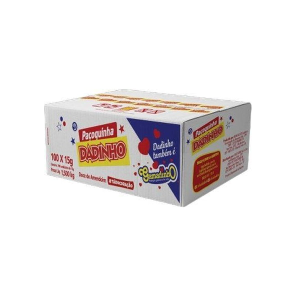 Paçoca Rolha Dadinho Caixa 100 Unidades de 15g