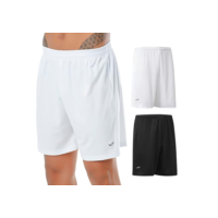 ELITE Short Bermuda Masculina Futebol Academia Malha Dry Fit Fitness, 1 Branco - 1 Preto, M