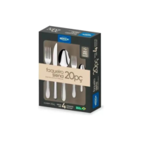 Faqueiro De Aço Inox Siena 20 Peças Brinox 5109/455 Cor Prateado