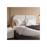 Cabeceira Cama Box Casal 140 cm Orgânica Tecido Bouclé