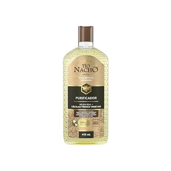 Tio Nacho - Shampoo Purificador combate e equilibra a oleosidade, 415ml, Cabelos visivelmentes mais saudáveis