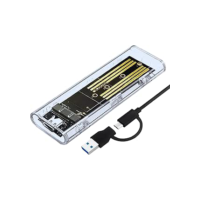 Case Externo Para SSD M2 Com Dissipação de Calor Protocolo Duplo NVME/NGFF PCIe 10Gbps USB-C/USB 3.1 Gen2 M Key/B+M Key