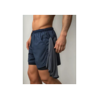 Short Duplo 2 Em 1 Para Corrida Bolso Interno Proteção Uv20+