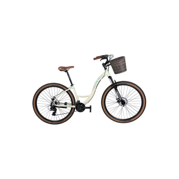 Bicicleta Munique Aluminio Aro 29 Disco-shimano 21v Cor Bege-retro Tamanho do quadro 17 Colli