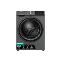 Hisense Lava e Seca, 13kg Lavagem/8kg Secagem, Steam, 13 Programas, Motor Inverter, Painel Touch, Titanium WD13X - 220V
