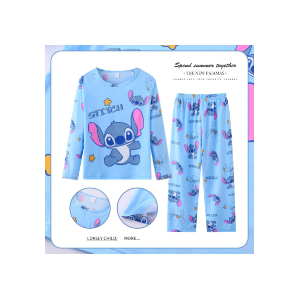 Pijama infantil Meninos Meninas Cartoon Cute Casual Homewear Conjunto infantil