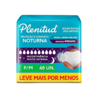 Plenitud Roupa Íntima Noturna para Incontinência P/M - 48 Un