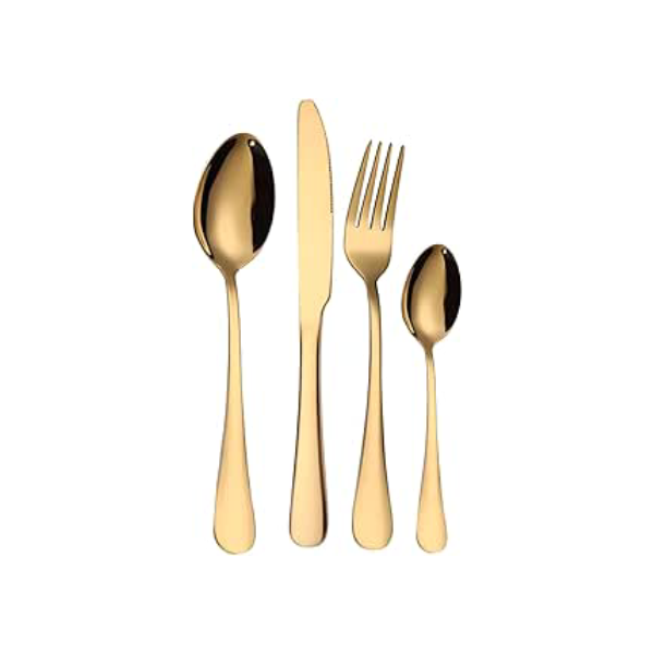 Jogo de Talheres 24 Peças Faqueiro Inox Luxo