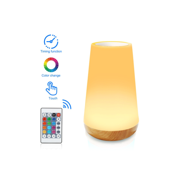 Luz Noturna De Controle Remoto Com Toque De Recarregável Luminária de 13 cores