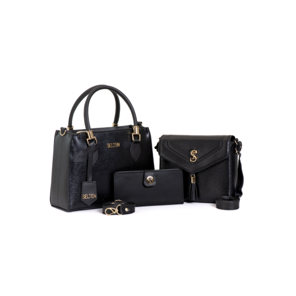 Kit Bolsa Transversal Feminina Alça Ajustável Tote e Bolsa Tiracolo de lado Com Carteira