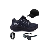 Kit Tênis Infantil Light Meninos + Boné + Óculos E Relógio