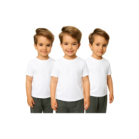 Kit 3 Camisetas Infantil Unissex Manga Curta Suplex Estilosa