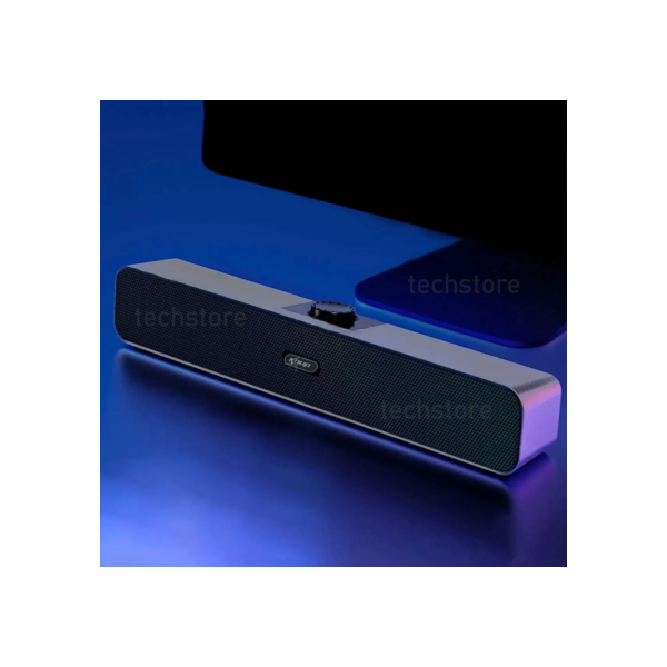 Mini Soundbar Caixa De Som Potente Smart Tv Pc Notebook P2 6W 38cm