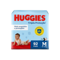 Huggies Fralda Tripla Proteção M 92 Un
