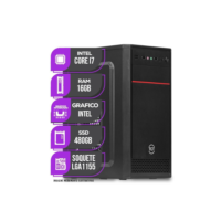 PC CPU Mancer, Intel Core i7, 16GB De Memória Ram, SSD 480GB