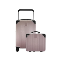 Kit Mala de Bordo Gladiador Wide E1 ABS 10kg TSA com Frasqueira (Rose Gold)