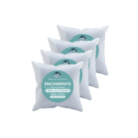 Kit Com 4 Unidades Enchimento Almofada Refil 45x45 Silicone ANTIALÉRGICO