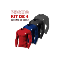 Kit com 4 Camiseta Uv Segunda Pele Proteção Solar Fator 50+ CORES VARIADAS