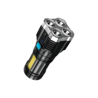 Alta Potência Alcance 7led +cob Lanterna Usb Recarregável Cor da lanterna Preto Cor da luz Branco