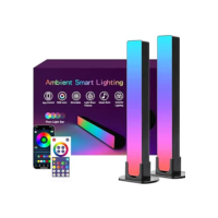 Barra de luz LED, Iluminação ambiente com mudança de cor, sincronização de música, Controle Bluetooth, luz de fundo de TV 24w RGB inteligente para jogos, 213 modos predefinidos
