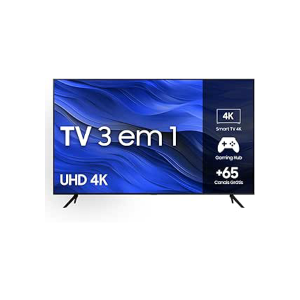 Samsung Smart TV 58" UHD 4K 58CU7700, Processador Crystal 4K, Gaming Hub, Visual Livre de Cabos, Tela sem limites, Alexa built in, Controle Único