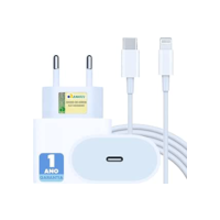 Cabo Usb-C-Lightning + Fonte Carregador Turbo 25W Compatível iPhone X Xr SE 11 12 13 14 Premium PARRON
