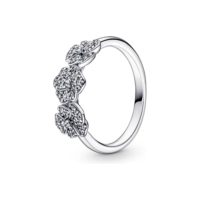 Anel De Prata Flores Amor Perfeito Em Pavé Pandora