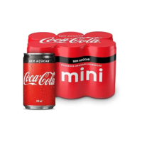 Pack de Coca-Cola sem açucar Lata 220mL 6 unidades